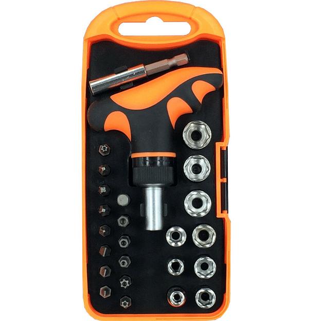 Набор Бит И Торцевых Головок С Отверткой-Трещоткой (25 Предметов) Maichi Tool 6601 фото 1