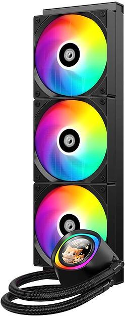 Система водяного охлаждения ID-Cooling FX360 LCD ARGB Soc-AM5/AM4/1200/1700/1851 черный 4-pin 27.2dB Al+Cu LCD 350W Ret фото 2