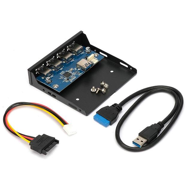 Планка USB 3.0 на переднюю панель 3.5" Gembird, 4 порта USB (FP3.5-USB3-4A) фото 4