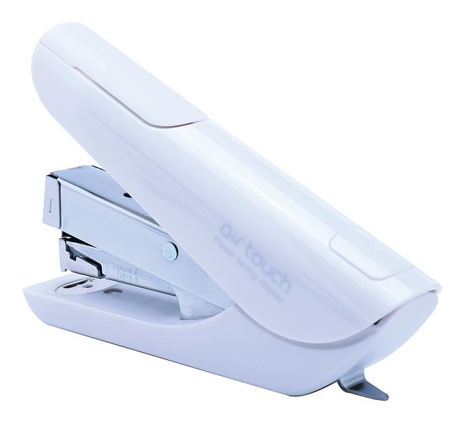 Степлер Kw-Trio 0556B-WHT Mini Air touch 24/6 26/6 (20листов) белый 50скоб пластик закрытый коробка фото 1