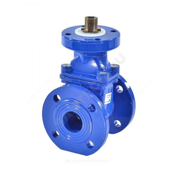 Задвижка чугун 30ч939р  МЗВ обрезиненный клин Ду 350 Ру10/16 фл под эл/привод  . фото 1