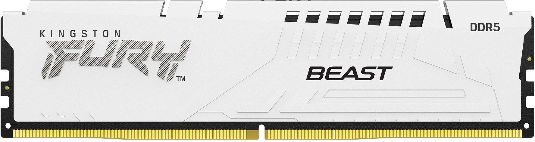 Память DDR5 32GB 6000MHz Kingston KF560C36BWE-32 Fury Beast White Expo RTL PC5-48000 CL36 DIMM 288-pin 1.35В dual rank Ret фото 1