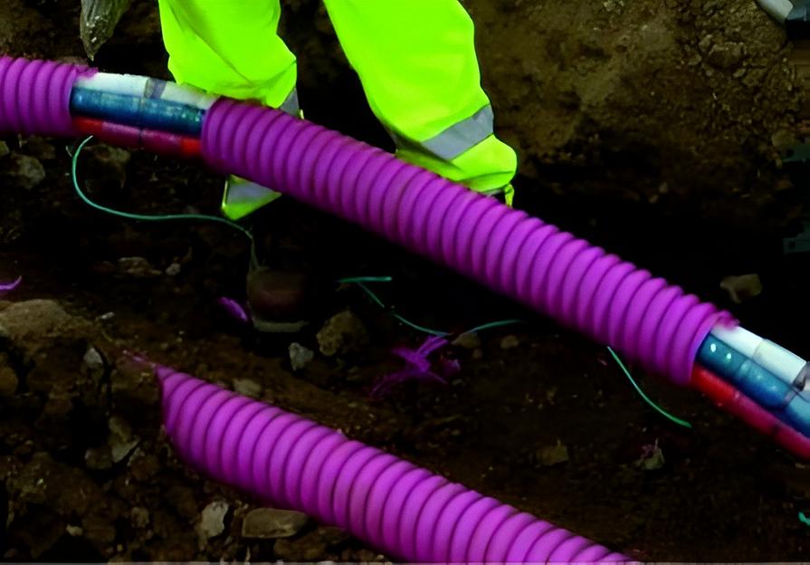 ВКТС 32х4, УФ DN/OD 110 (с защитой от ультрафиолета) Труба кабельная высокопрочная спиральная гибкая ПНД, многоканальная фото 2