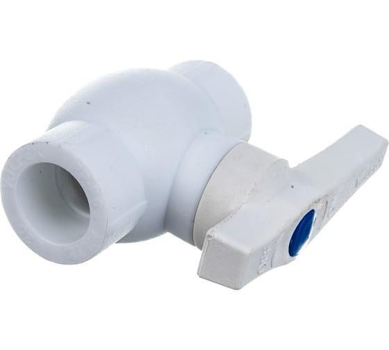 Кран шаровой 40 полипропиленовый PPR белый фото 1