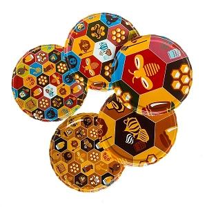 Крышка твист- офф "Мёд" 82мм фото 1