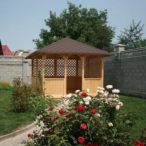 Изготовление беседок из натурального дерева 4,8х4 м, 19,2 м² фото 2