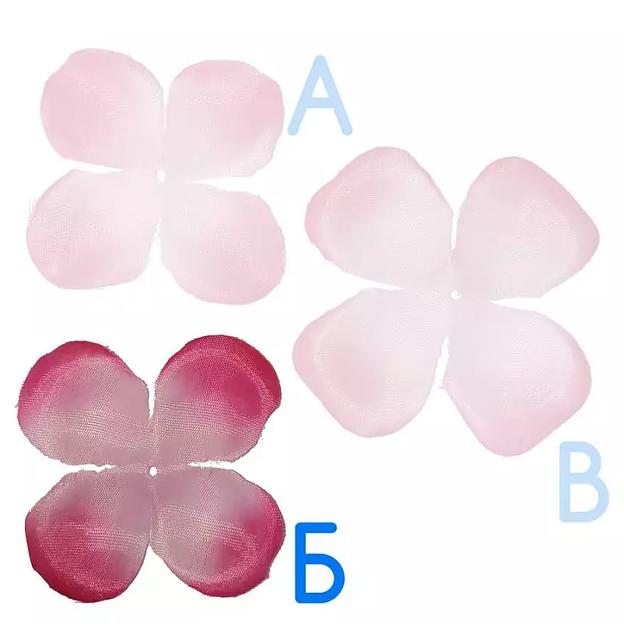 Заготовка для розы 190-3 Розовая круг 4-кон. (x1) 10см 2252шт/кг фото 2