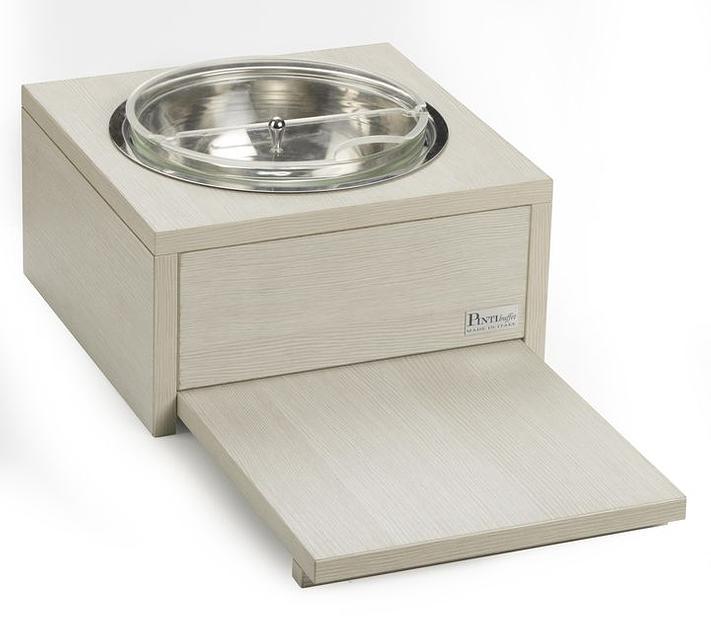 Подставка с охлажд. с выдвижной полкой 32*32*16,5 см. дерево, белый Pinti /1/ фото 1