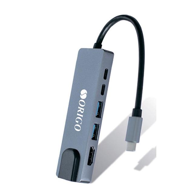 ORIGO OU3340NPD/A1A Док-станция USB-C 6-в-1 2xUSB 3.0, USB-C/PD 3.0, USB-C, HDMI, Gigabit LAN фото 1