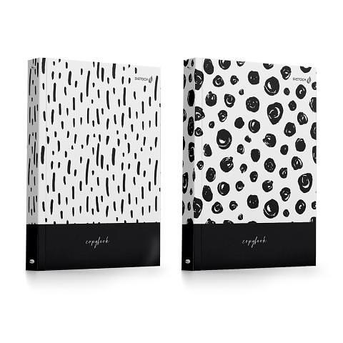 Тетрадь на 4 кольцах со сменным блоком А5, 120 л., клетка, Чёрным по белому, ТЕТ120-001, SVETOCH фото 1