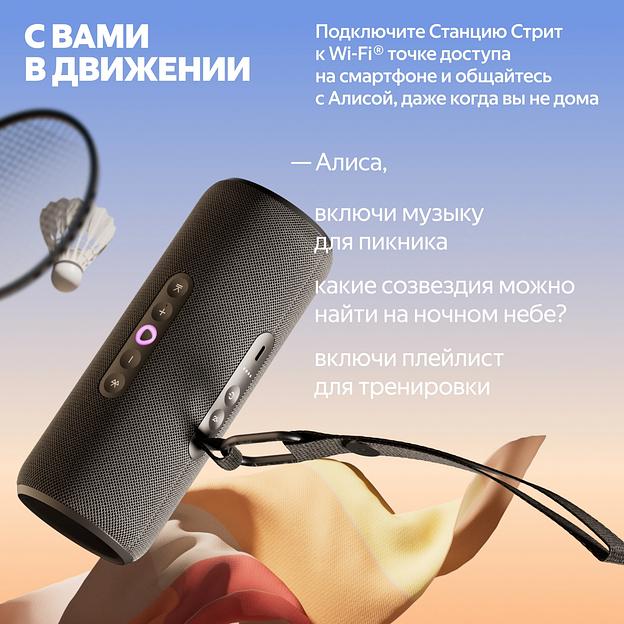 Яндекс Станция Стрит с Алисой черный [YNDX-00030BLK] фото 4