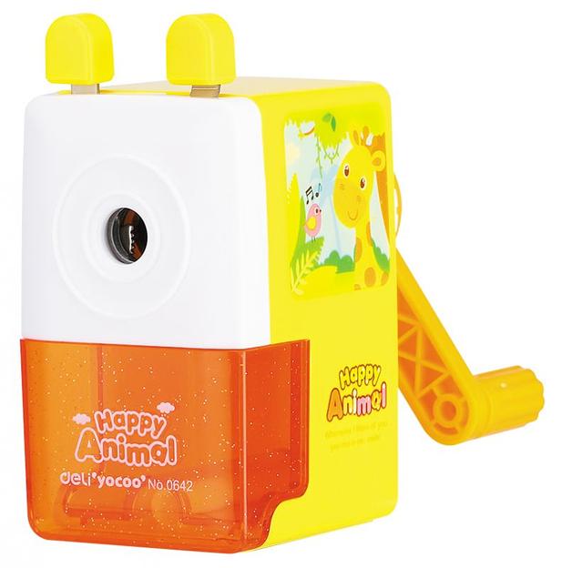 Точилка для карандашей механическая Deli E0642 1 отверстие пластик ассорти фото 3