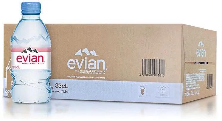Вода минеральная негазированная Evian 0,33 л, 24 шт ОПТ фото 1