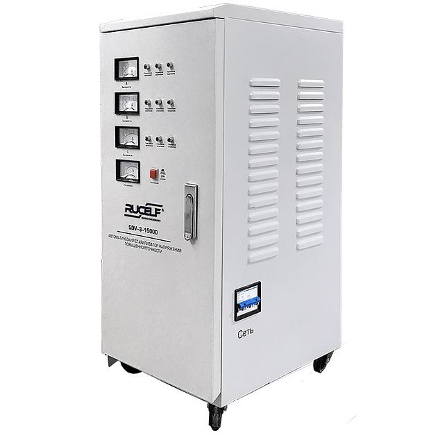 Стабилизатор напряжения Rucelf SDV-3-15000 15кВА трехфазный белый фото 1