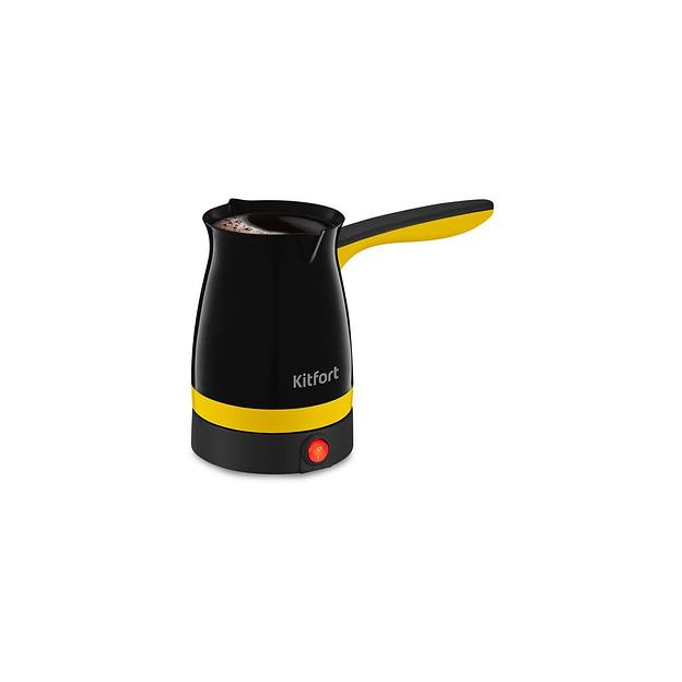 Кофеварка KitFort КТ-7183-3, электрическая турка, черный / желтый фото 1