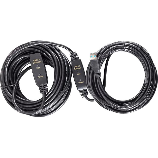 Кабель-адаптер USB3.0-repeater, удлинительный активный Af> 15м Aopen/qust VCOM Кабель AOpen 15 м (ACU827A-15M) фото 2