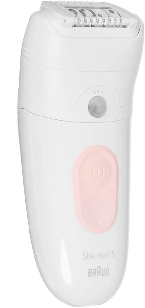Эпилятор Braun SE5-050 скор.:2 насад.:4 от электр.сети от аккум. белый/розовый фото 3