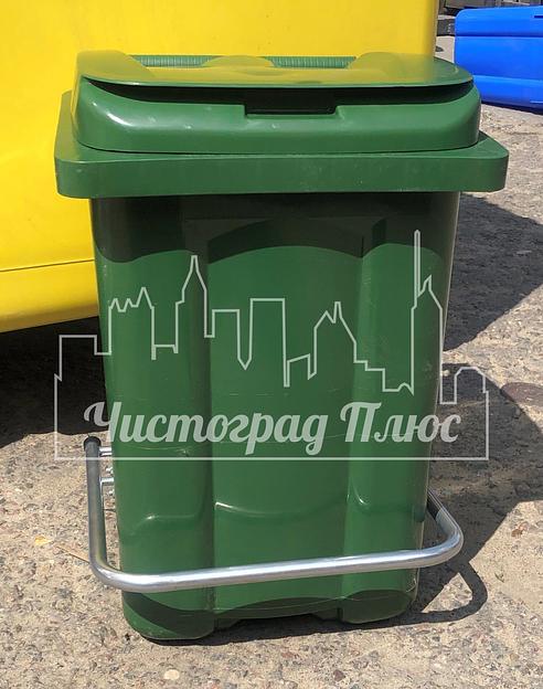 Бак пластиковый 60 л с педалью фото 3