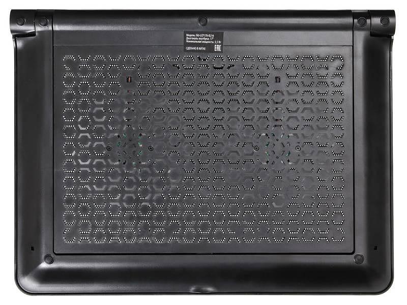 Подставка для ноутбука Buro BU-LCP170-B214 17"398x300x29мм 2xUSB 2x 140ммFAN 926г металлическая сетка/пластик черный фото 2