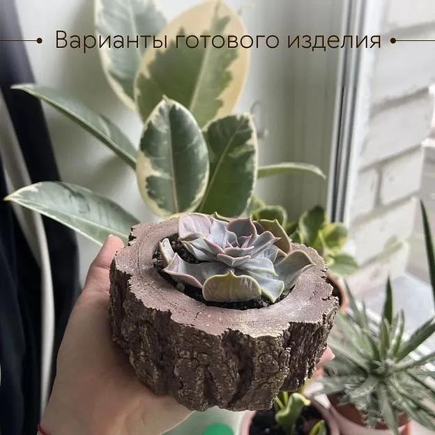 Силиконовый молд форма, для гипса, бетона, эпоксидной смолы «Пенёк» ОПТ фото 5