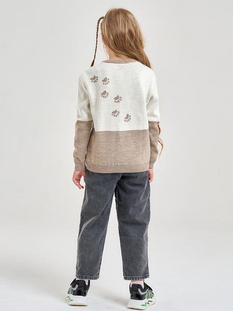 Джемпер «Мишка» светло-коричневый, для девочек ОПТ фото 7