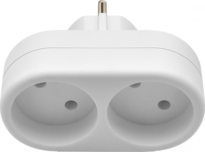 Defender Тройник TA-02 2 розетки, белый [99106] фото 2