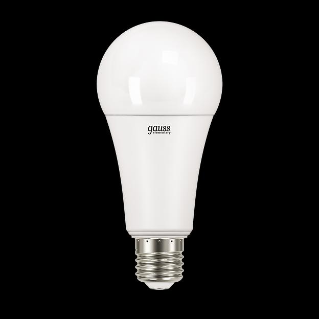 Лампа светодиодная Gauss Elementary A67 25Вт цок.:E27 груша 220B 4100K св.свеч.бел.нейт. А67 (упак.:1шт) (73225) фото 1