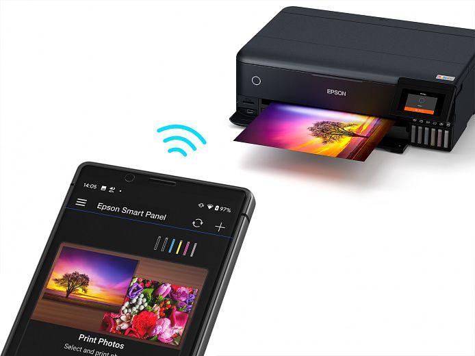 МФУ струйный Epson L8180 (C11CJ21403) A3 Duplex Net WiFi USB RJ-45 черный фото 5