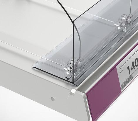 Ограничитель пластик передний высота 80 мм с Т-профилем со вспененным скотчем L-RAIL80 длина 1250 мм фото 1