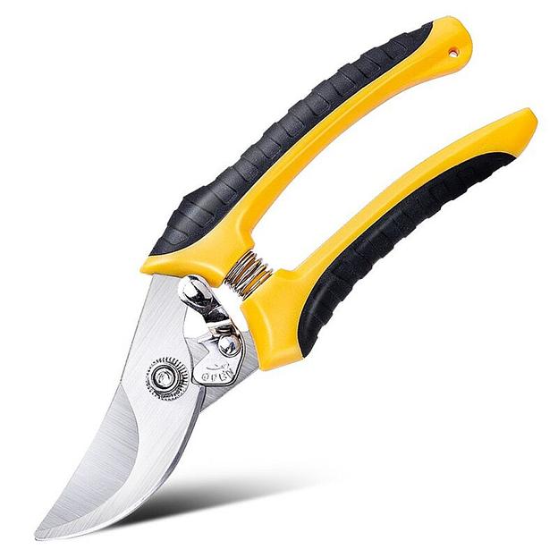 Секатор садовый Deli DL2789 лезвия с тефлоновым покрытием, длина 200мм, макс. диаметр резки 15мм, сталь SK5 фото 2