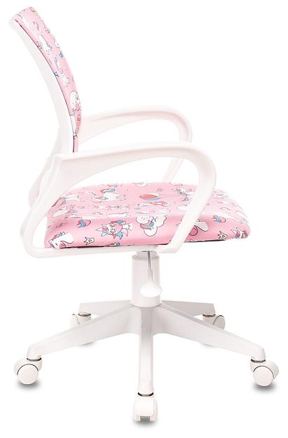 Кресло детское Бюрократ BUROKIDS 1 W розовый единороги крестовина пластик пластик белый фото 3