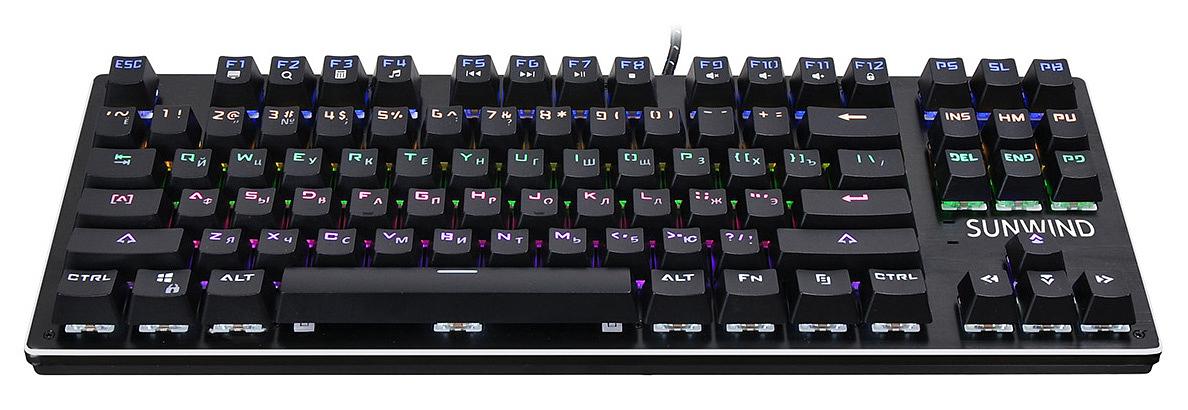 Клавиатура SunWind SW-K900G механическая черный USB Multimedia for gamer LED фото 7