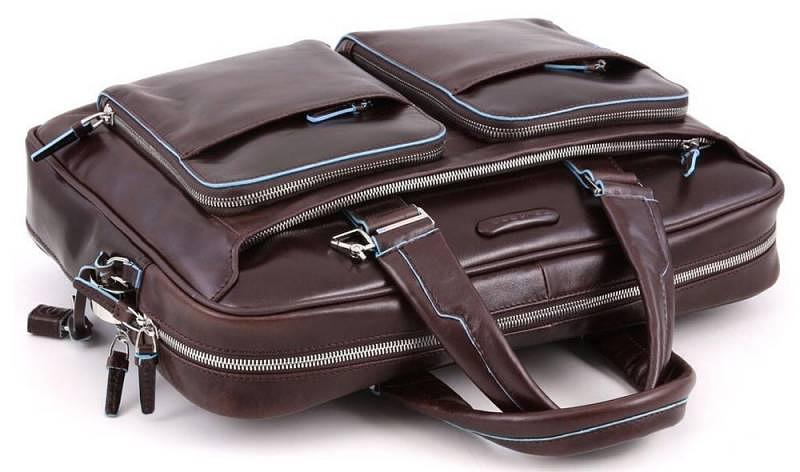 Сумка Piquadro Blue Square CA2849B2/MO коричневый натур.кожа/нейлон фото 4