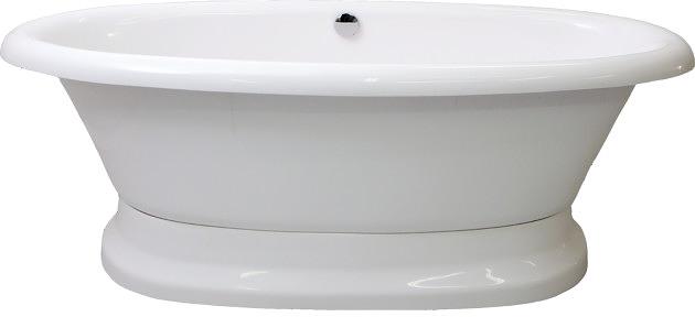 Мраморная ванна Castone «Неона» на подиуме фото 5