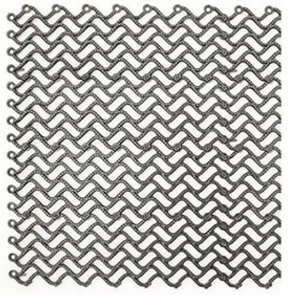 Волна - Грязезащитное дренажное покрытие, Цвет Сумеречный RAL 7037, Толщина модуля 14 мм фото 1