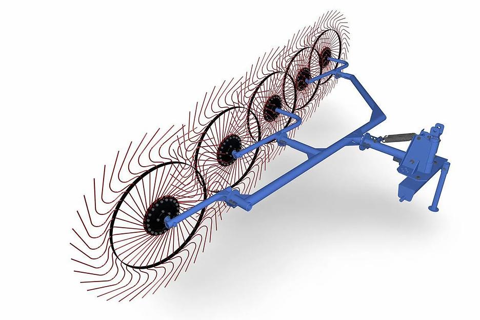 Грабли-ворошилки 5-колёсные фото 1