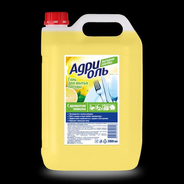 Средство для мытья посуды «АДРИОЛЬ» лимон 5 л опт фото 1