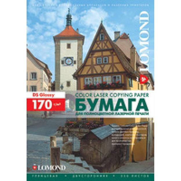 Фотобумага LOMOND Двухсторонняя Глянцевая, для лазерной печати, 170 г/м2, A3/250л. фото 1