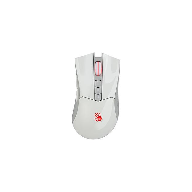 Мышь беспроводная A4TECH Bloody R90 Plus, игровая, радио, оптическая, USB, 5000dpi, белый [r90 plus greuish white] фото 1