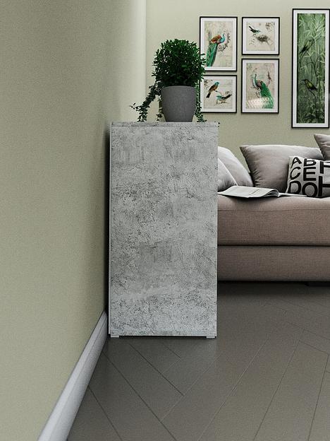 Стеллаж 2×2 4-секционный Wood&Stone «Малави» 320 цемент светлый 68.8×34.5×69.3 см фото 2