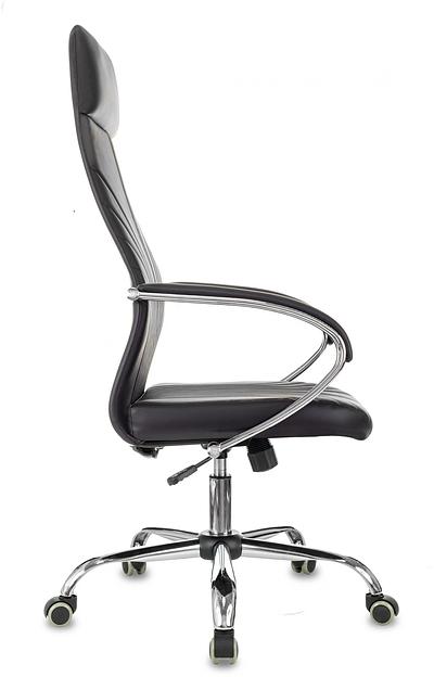 Кресло руководителя Бюрократ CH-610SL черный эко.кожа крестов. металл хром фото 3