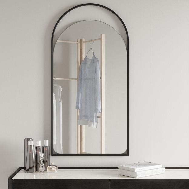 Зеркало в раме напольное и настенное 180 × 80 см, black ОПТ фото 1