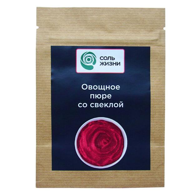 Овощное пюре быстрого приготовления Соль Жизни «БиоБистро» со свеклой, 30 г ОПТ фото 1