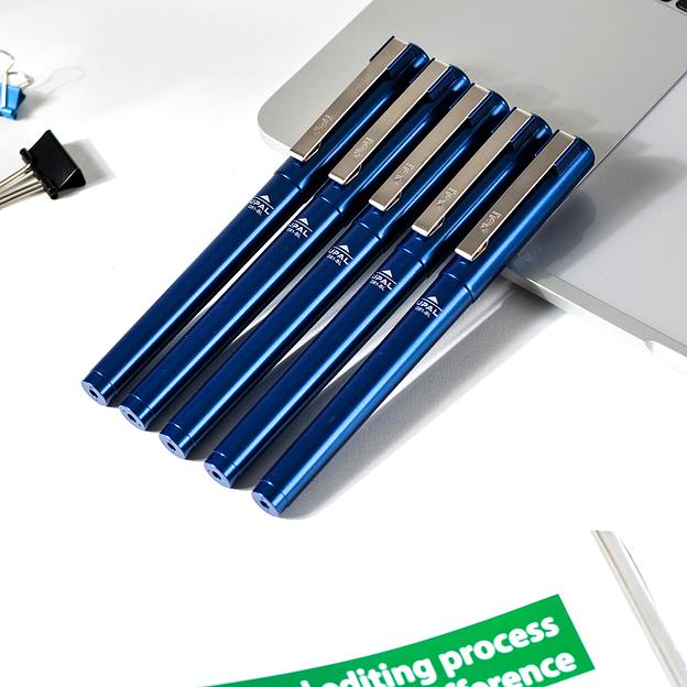 Ручка гелев. Deli Upal EG61-BL синий d=1мм син. черн. фото 2