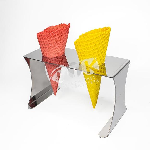 Подставка для рожков 2 ячейки 50 мм нержавеющая сталь фото 3