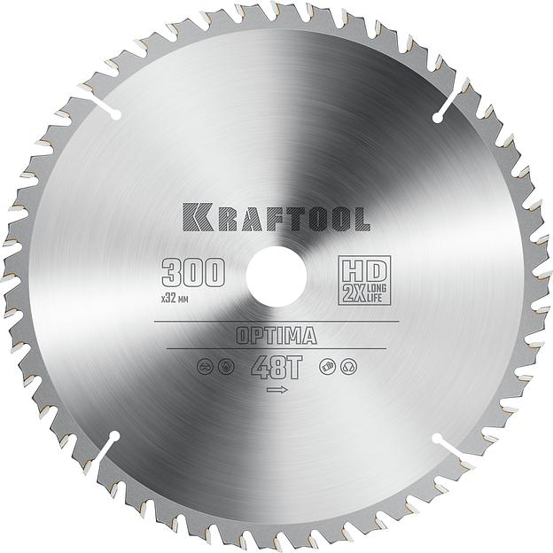 KRAFTOOL Optima, 300 х 32 мм, 48Т, пильный диск по дереву (36951-300-32) фото 1