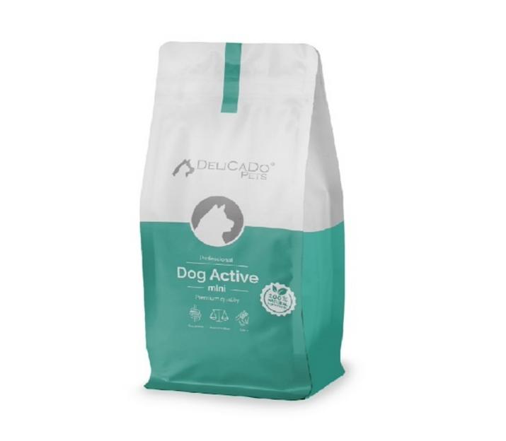 Сухой корм «Delicado dog active mini» телятина с индейкой 10 кг ОПТ фото 1
