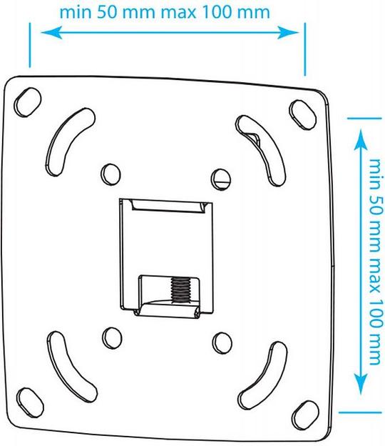 Кронштейн для телевизора Kromax OPTIMA-100 черный 10"-28" макс.25кг настенный фиксированный фото 2
