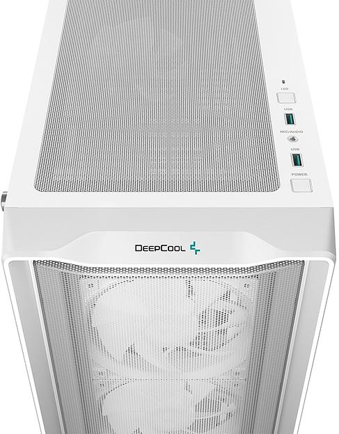 Корпус Deepcool CC560 MESH V2 белый без БП ATX 8x120mm 5x140mm 1xUSB2.0 audio bott PSU фото 7