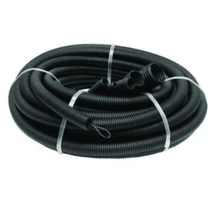 Труба гофрированная ПНД легкая d 50 мм с протяжкой черн. (уп.15м) Ruvinil 25001 фото 1